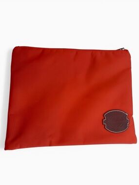 Pebble Beach Red Laptop Sleeve with Brown Patch